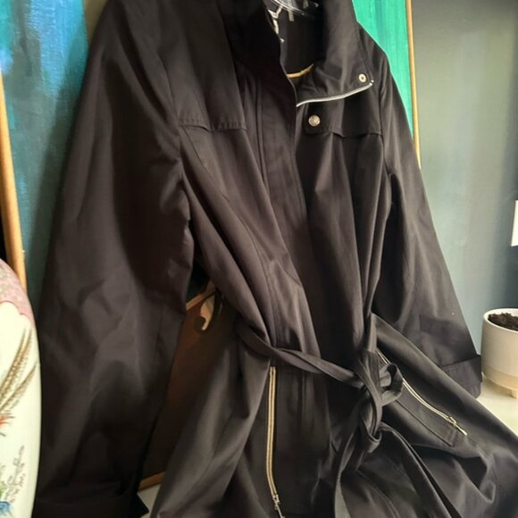 Ivanka Trump Black Trench Coat Windbreaker XL - Picture 6 of 16